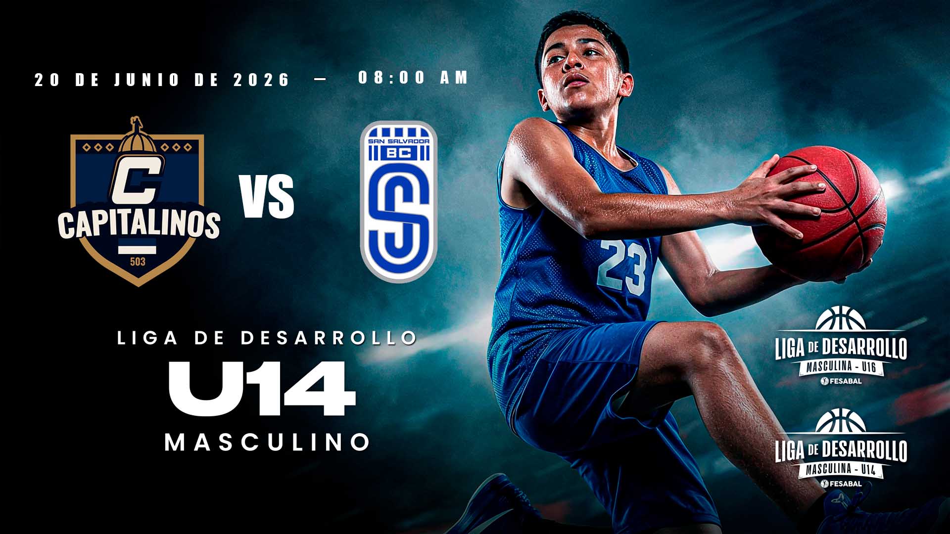 20 JUN | LD | U14 M | CAPITALINOS 503 vs SAN SALVADOR B.C. - AloudTV Sports