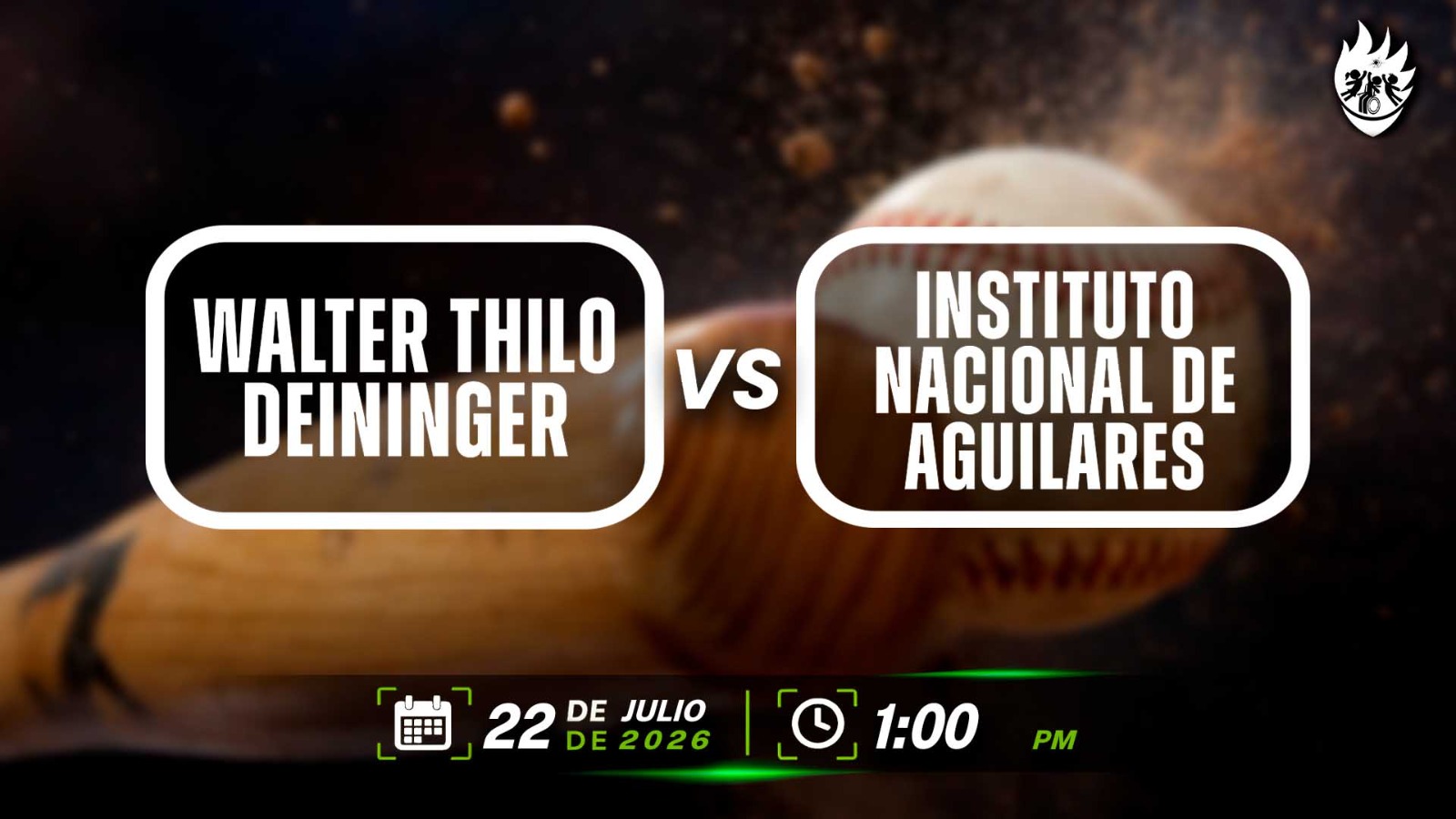 22 JUL | JDEN | BEISBOL | 17 MASC | I N WALTER THILO DEININGER VS I  N  DE AGUILARES - AloudTV Sports