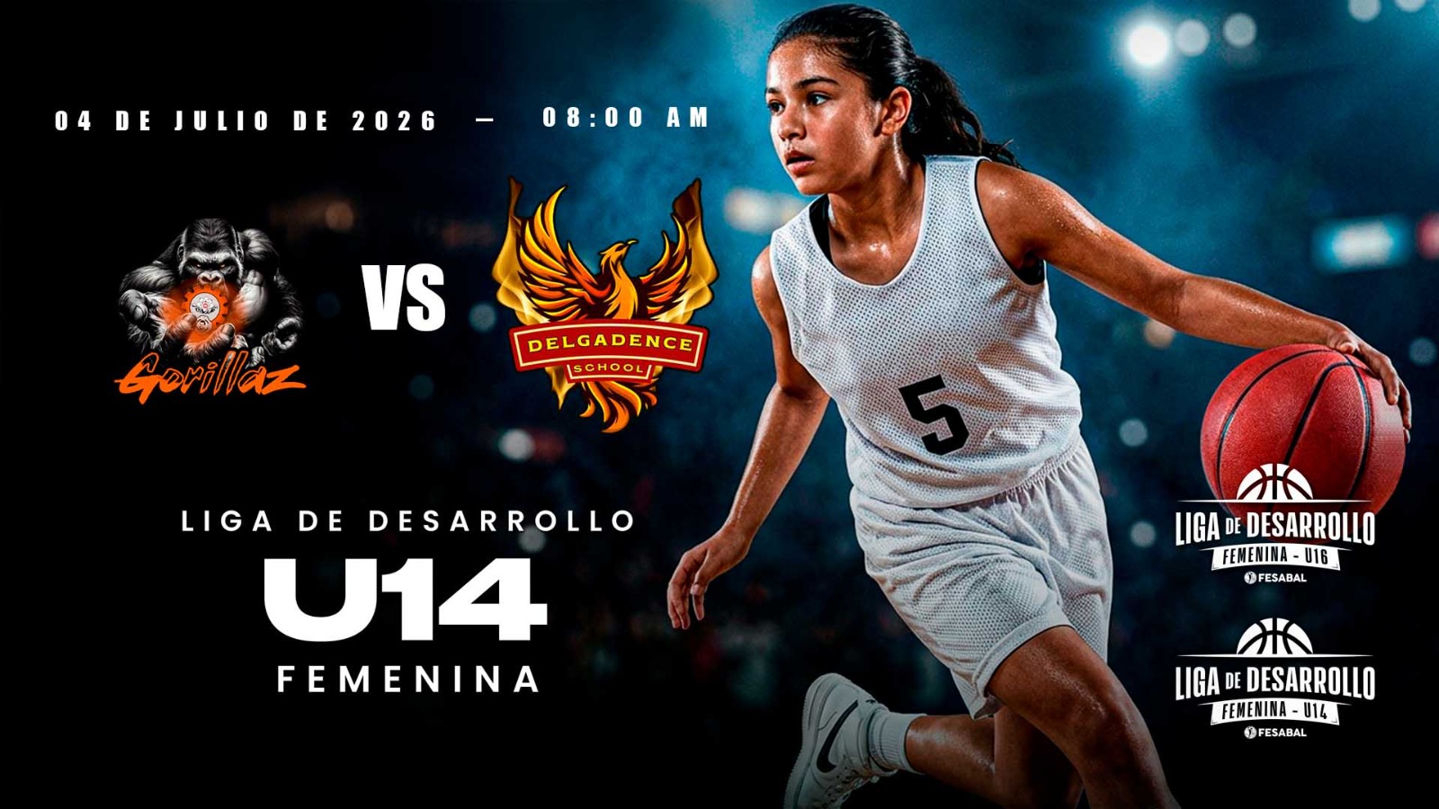 04 JUL | LD | U14F | GORILLAZ 14F vs DELGADENSE SCHOOL 14F - AloudTV Sports