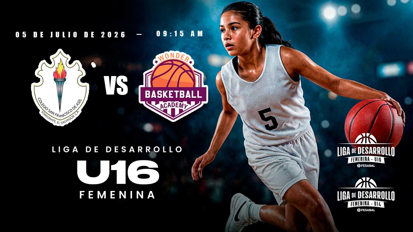 05 JUL | LD | U16F | SN. FCO. DE ASÍS 16F vs WONDER BKB ACADEMY 16F - AloudTV Sports
