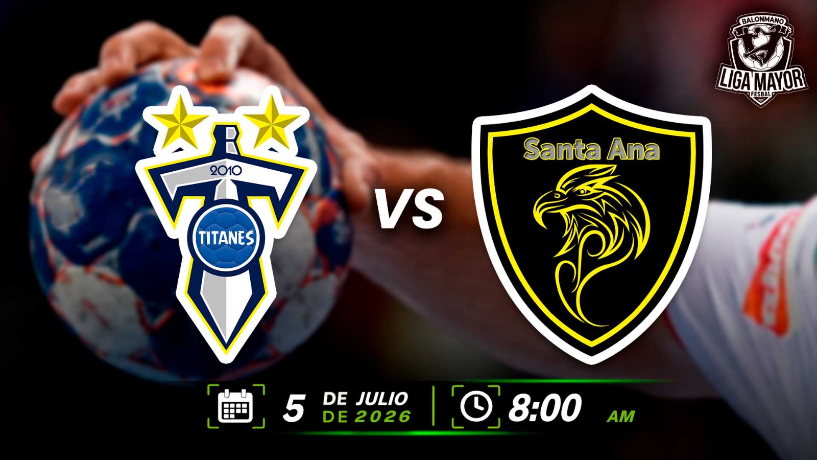 05 JUL | LIGA MAYOR DE BALONMANO | MASC | TITANES vs SANTA ANA - AloudTV Sports