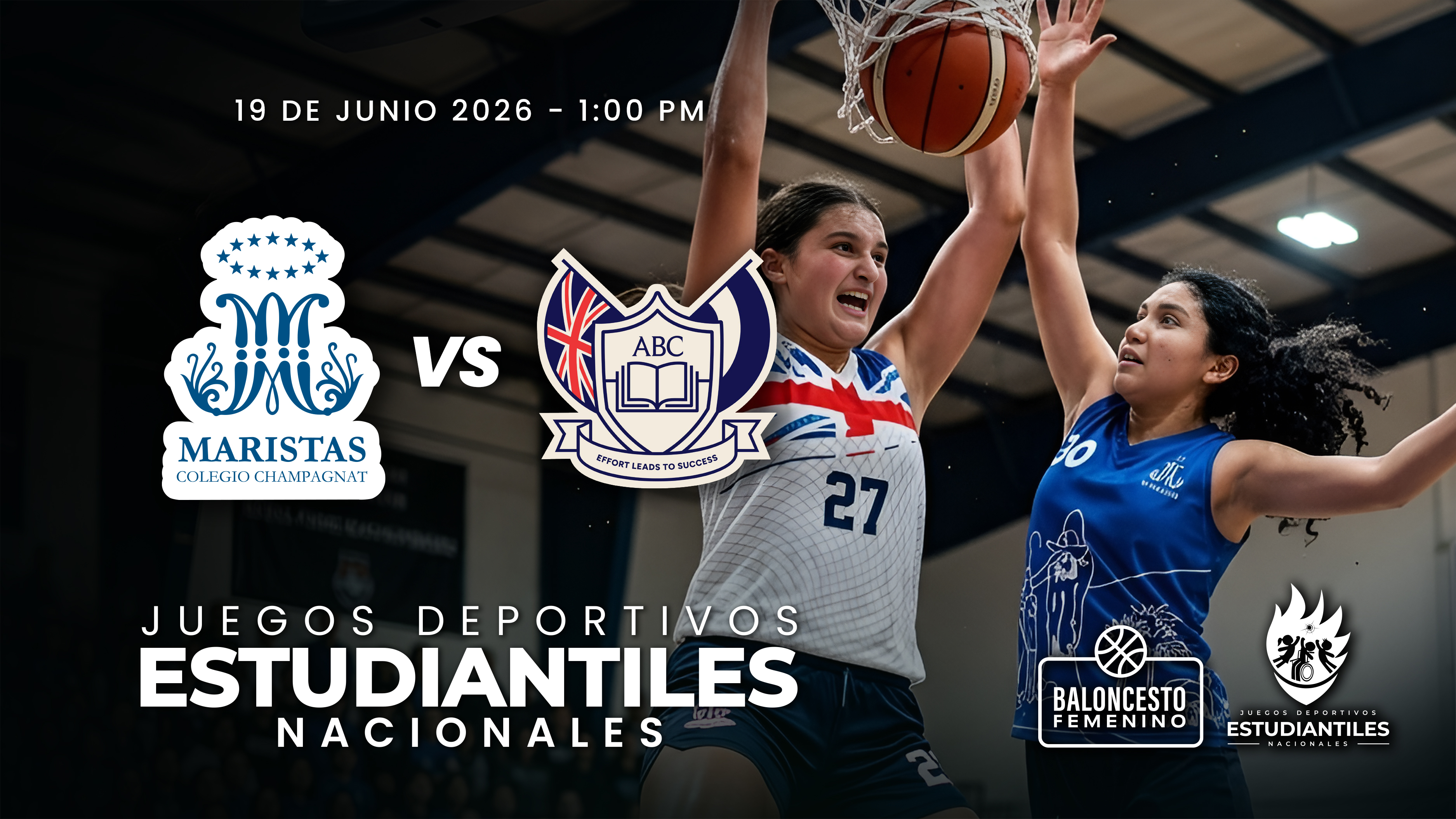19 JUN | JDNE | BALONCESTO | 17 FEM | CHAMPAGNAT vs ABC - AloudTV Sports