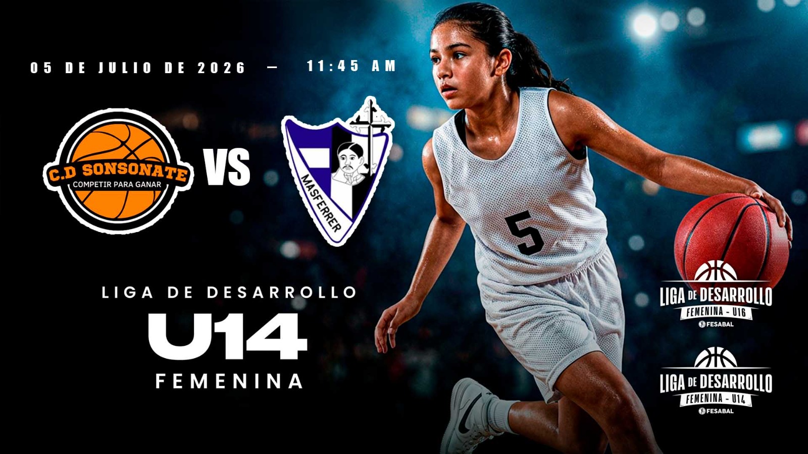 05 JUL | LD | U14F | C.D. SONSONATE 14F vs MASFERRER 14F - AloudTV Sports