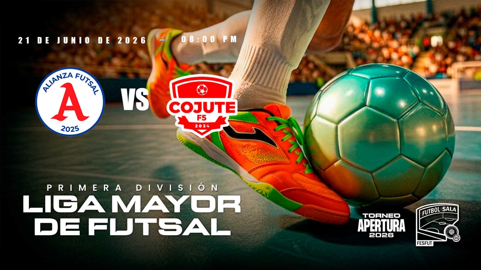 20 JUN | FUTBOL SALA | ALIANZA VS COJUTE CITY - AloudTV Sports