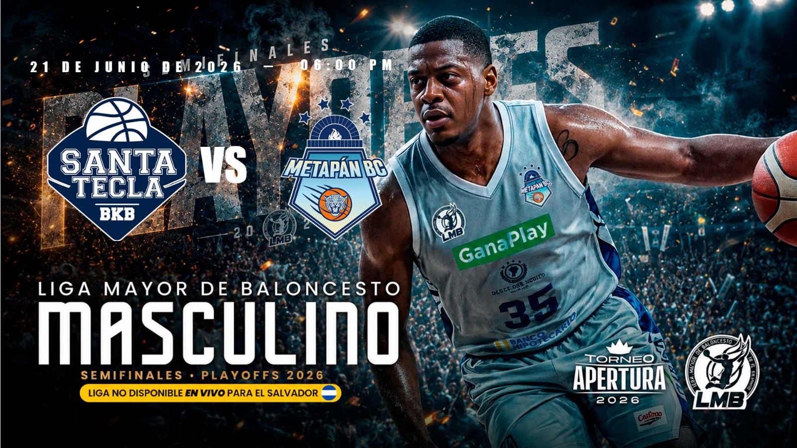 21 JUN | LMB | PLAYOFF | 4 SANTA TECLA IMDELS vs 1 METAPAN - AloudTV Sports