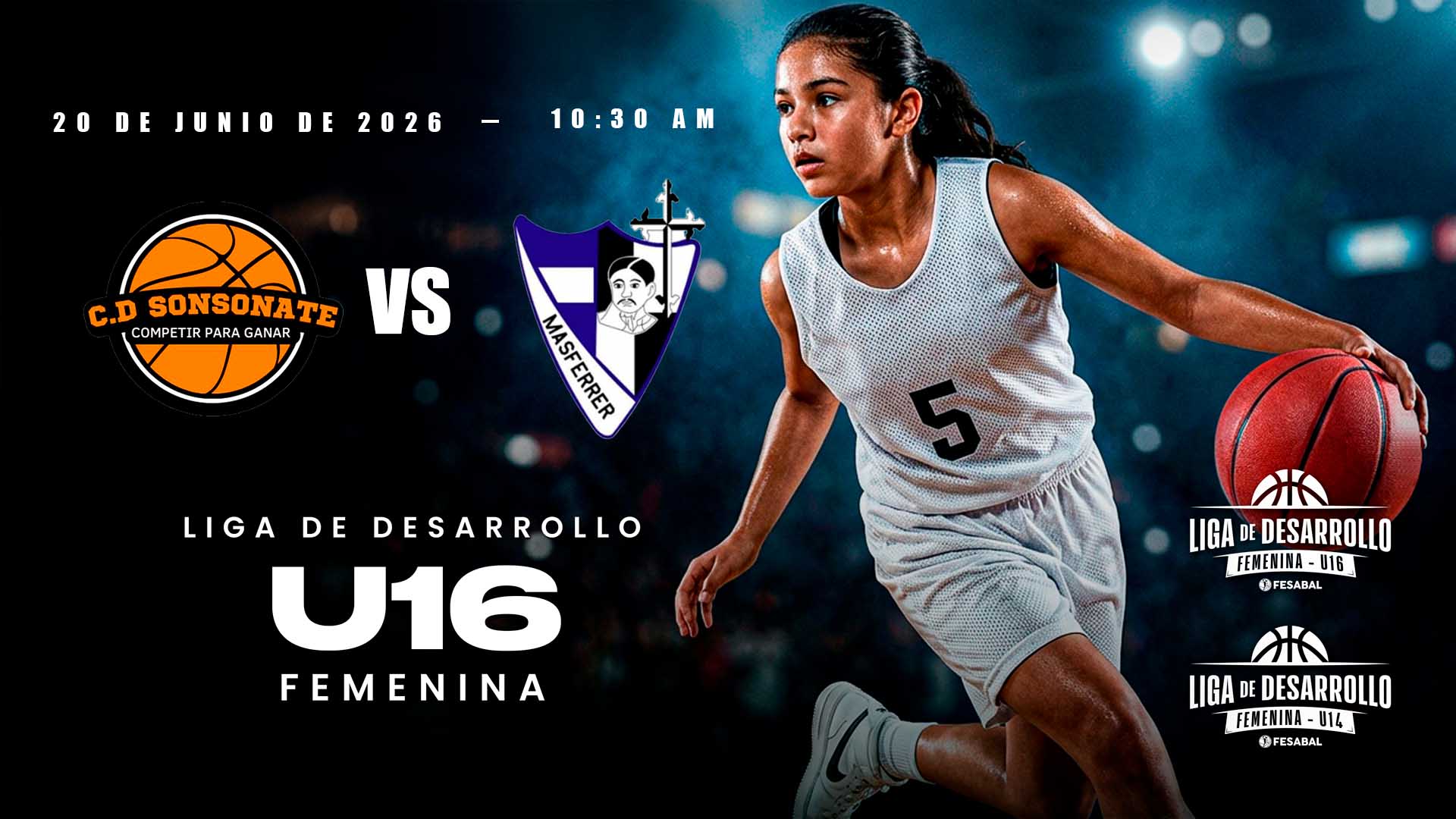 20 JUN | LD | U16 F | C.D. SONSONATE vs MASFERRER - AloudTV Sports
