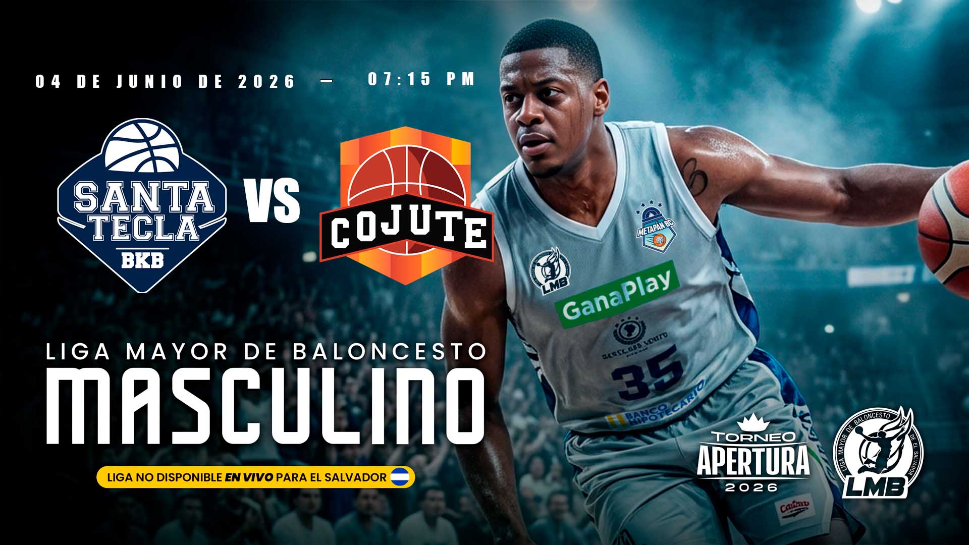 04 JUN | LMB | SANTA TECLA IMDELS vs COJUTE  - AloudTV Sports