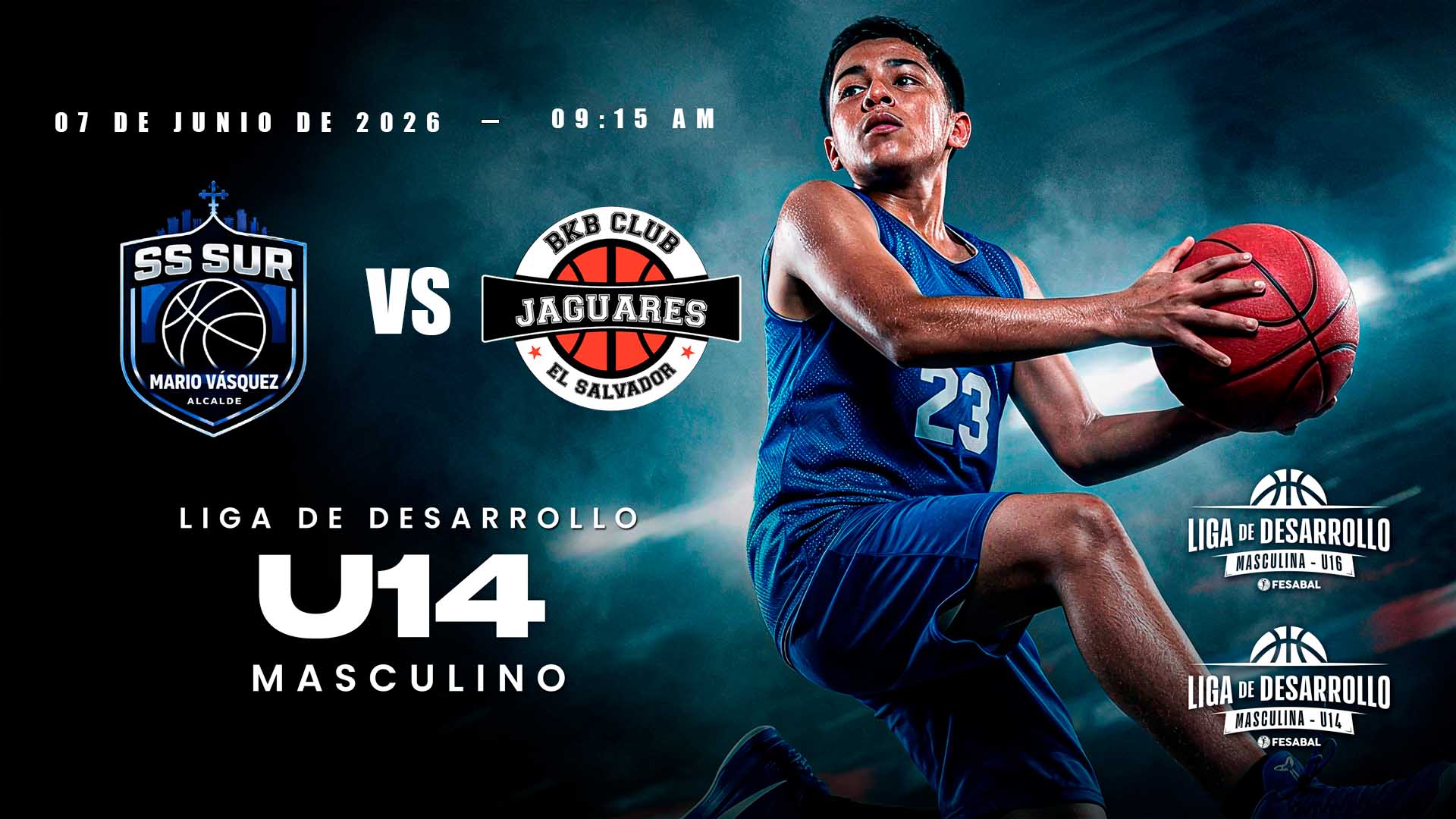 07 JUN | LD | U14 M | SAN SALVADOR SUR vs CLUB BKB JAGUARES - AloudTV Sports