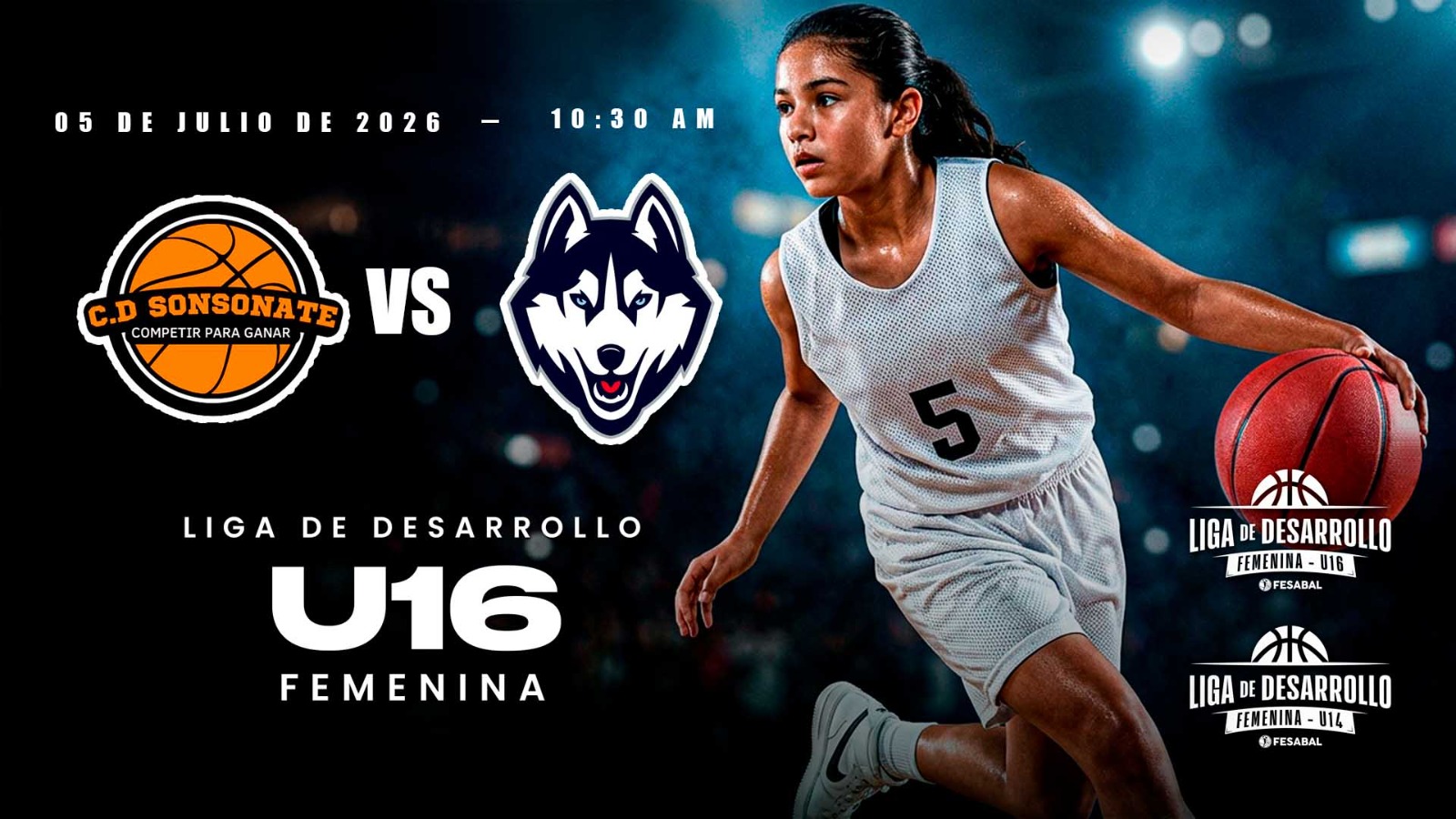 05 JUL | LD | U16F | C.D. SONSONATE 16F vs HUSKIES 16F - AloudTV Sports
