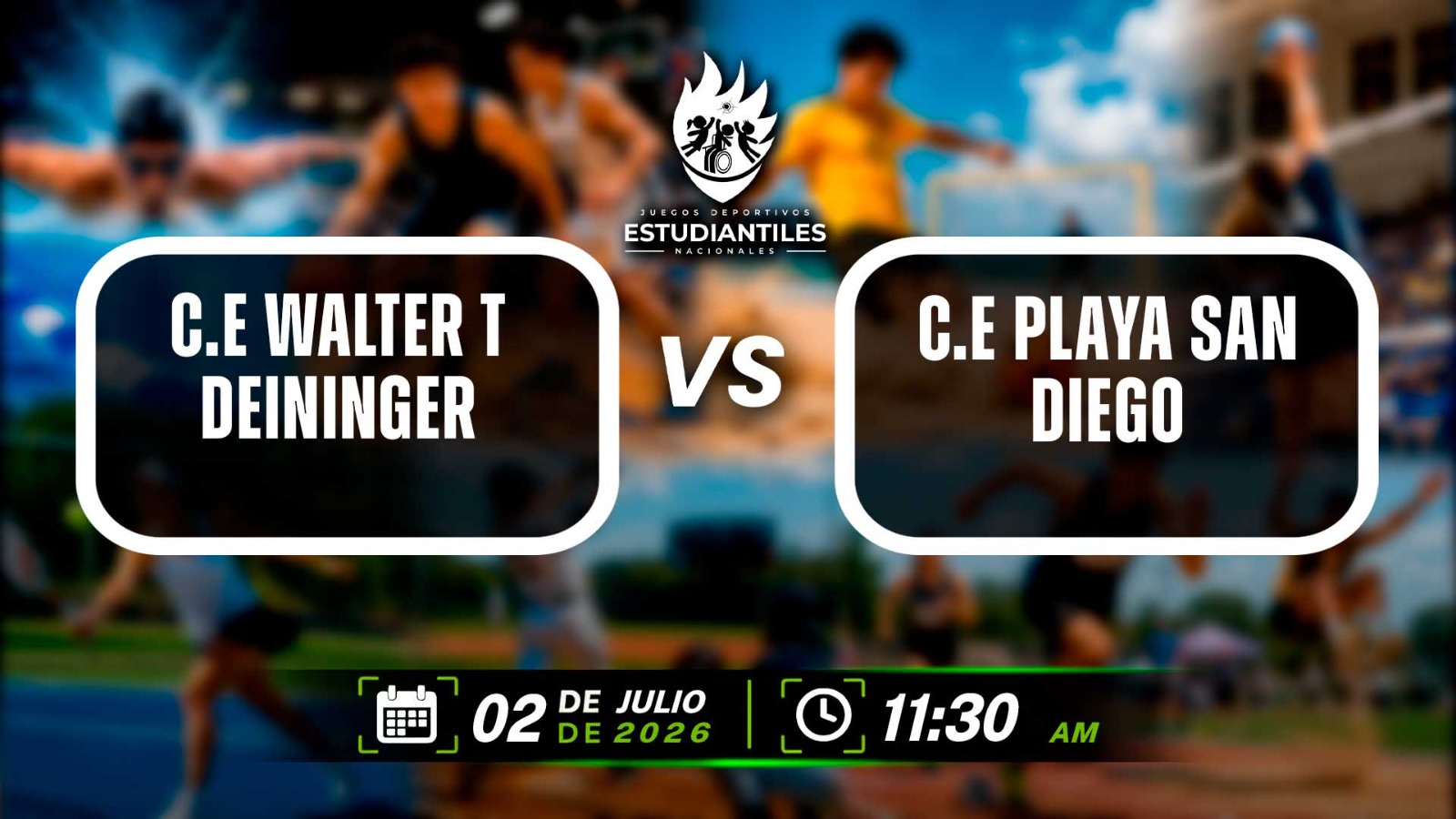 02 JUL | JDNE | BEISBOL| MASC | CE WALTER T DEININGER VS CE PLAYA SAN DIEGO - AloudTV Sports