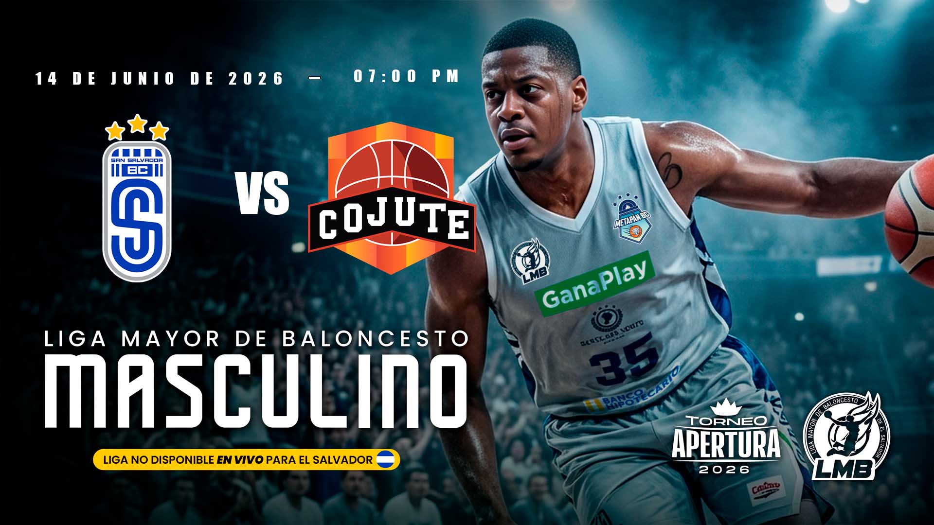 14 JUN | LMB | PLAYOFF | 2 SAN SALVADOR B.C. vs 7 COJUTE B.C. - AloudTV Sports