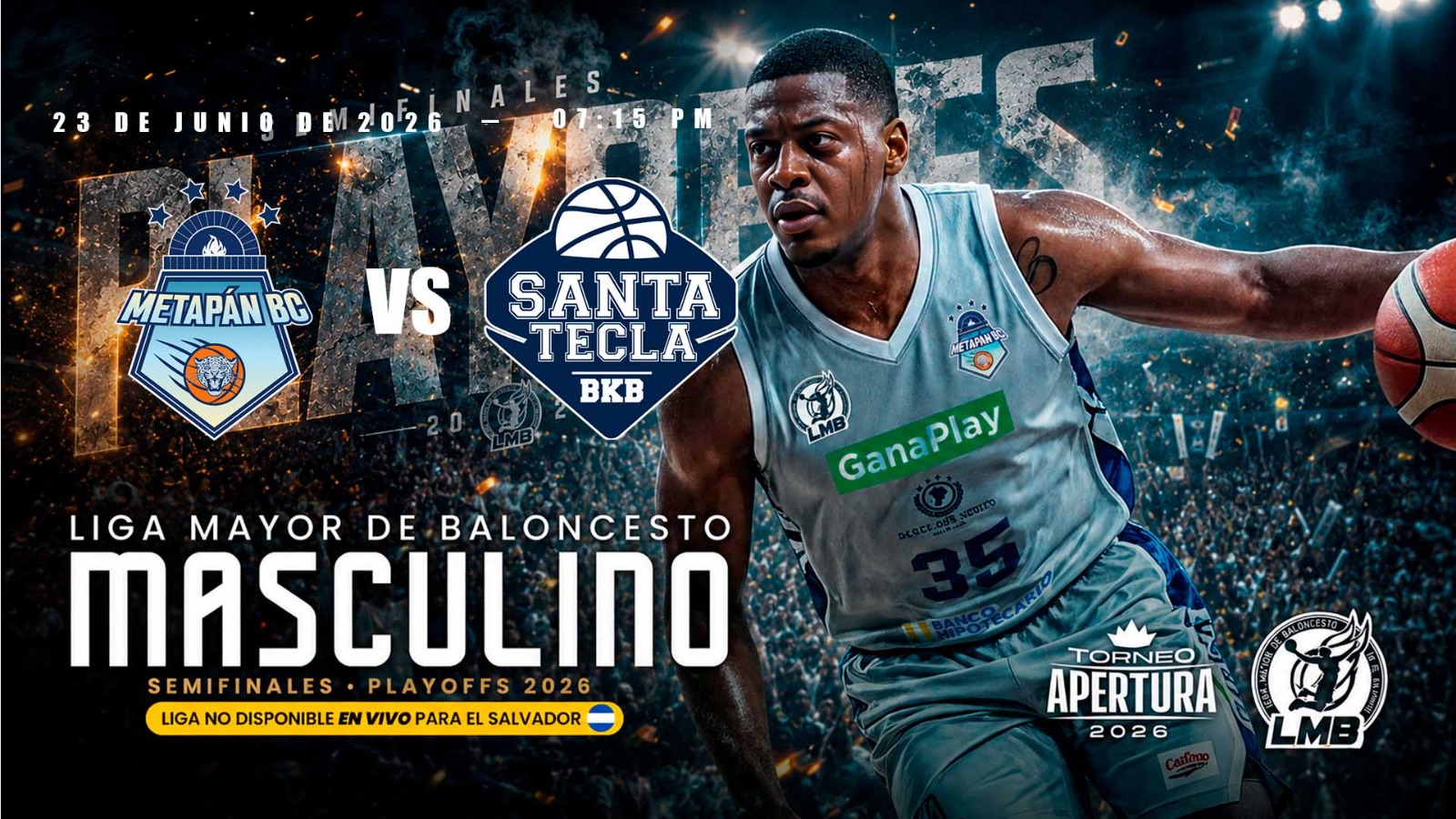 23 JUN | LMB | PLAYOFF | 1 METAPAN vs 4 SANTA TECLA IMDELS  - AloudTV Sports
