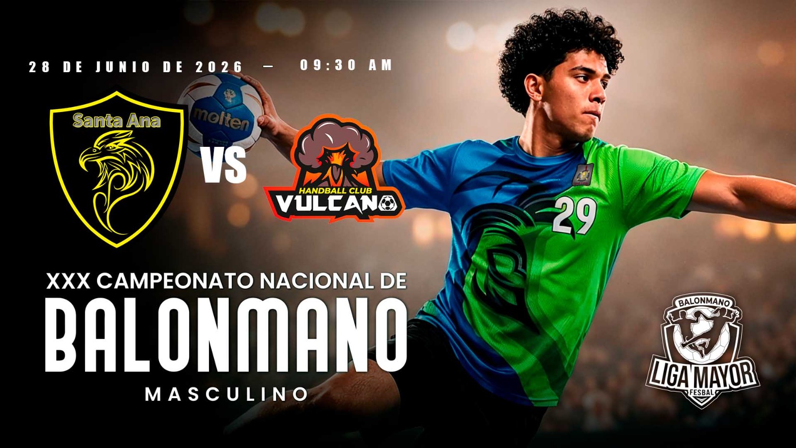 28 JUN | LIGA MAYOR DE BALONMANO | MASC | SANTA ANA vs VULCANO - AloudTV Sports