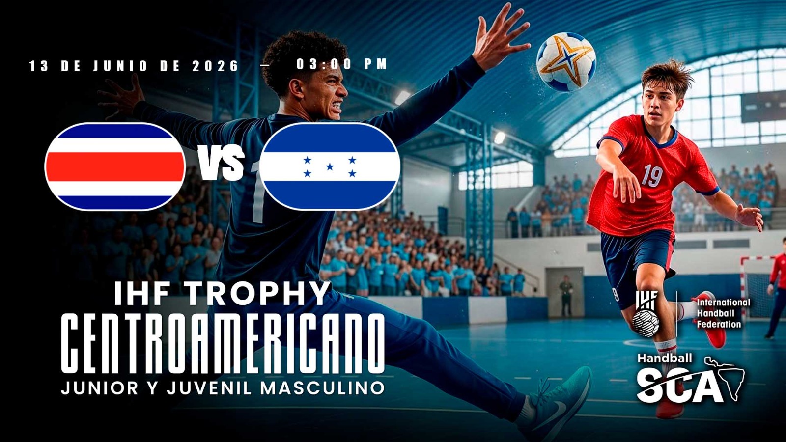 13 JUN | BALONMANO | IHF TROPHY | JUNIOR | 3er LUGAR |  COSTA RICA vs HONDURAS - AloudTV Sports