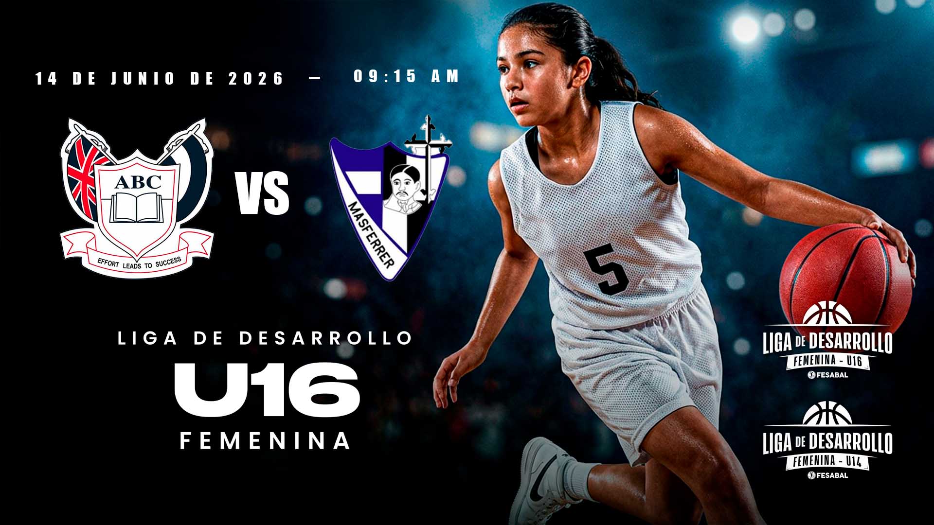 14 JUN | LD | U16 F | ACADEMIA BRITÁNICA CUSCATLECA vs MASFERRER - AloudTV Sports