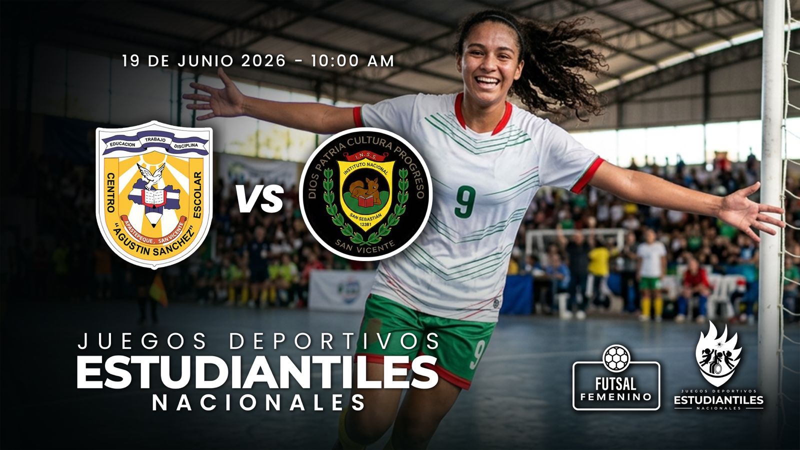 19 JUN | JDNE | FUTSAL | 15-17 FEM | SAN VICENTE | CE AGUSTIN SANCHEZ vs I.N. SAN SEBASTIAN - AloudTV Sports