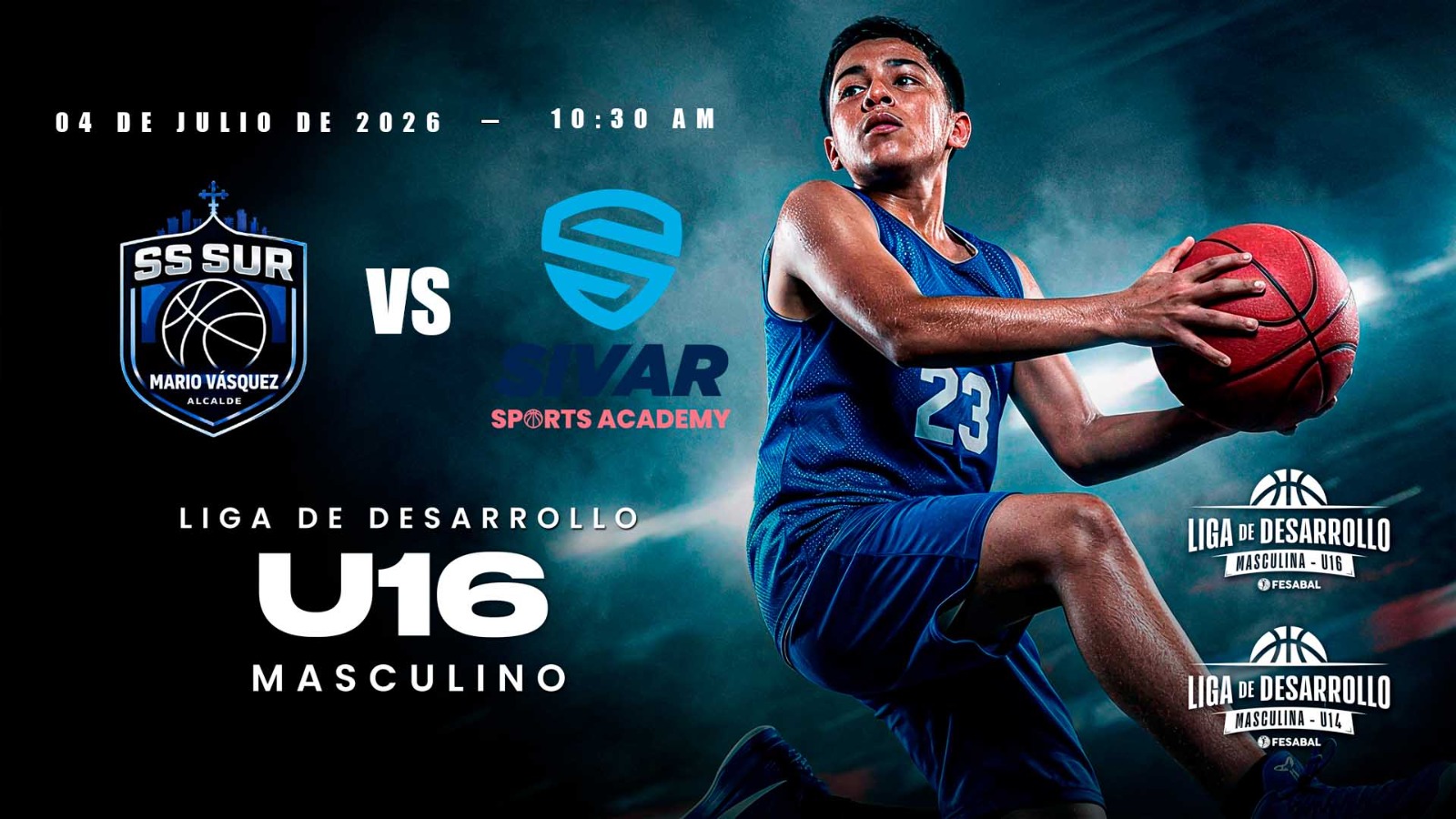 04 JUL | LD | U16M | SAN SALVADOR SUR 16M vs SIVAR SPORTS ACADEMY 16M - AloudTV Sports