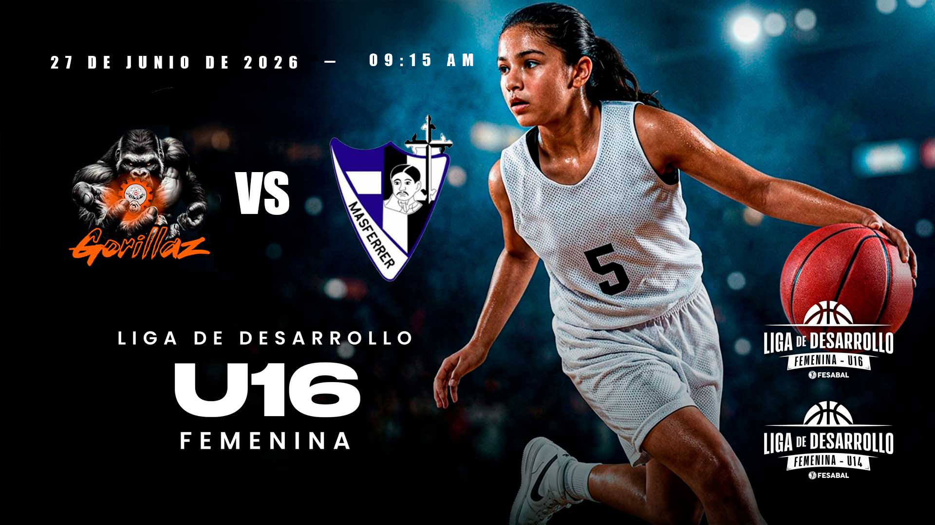 27 JUN | LD | U16F | GORILLAZ 16F vs MASFERRER 16F - AloudTV Sports