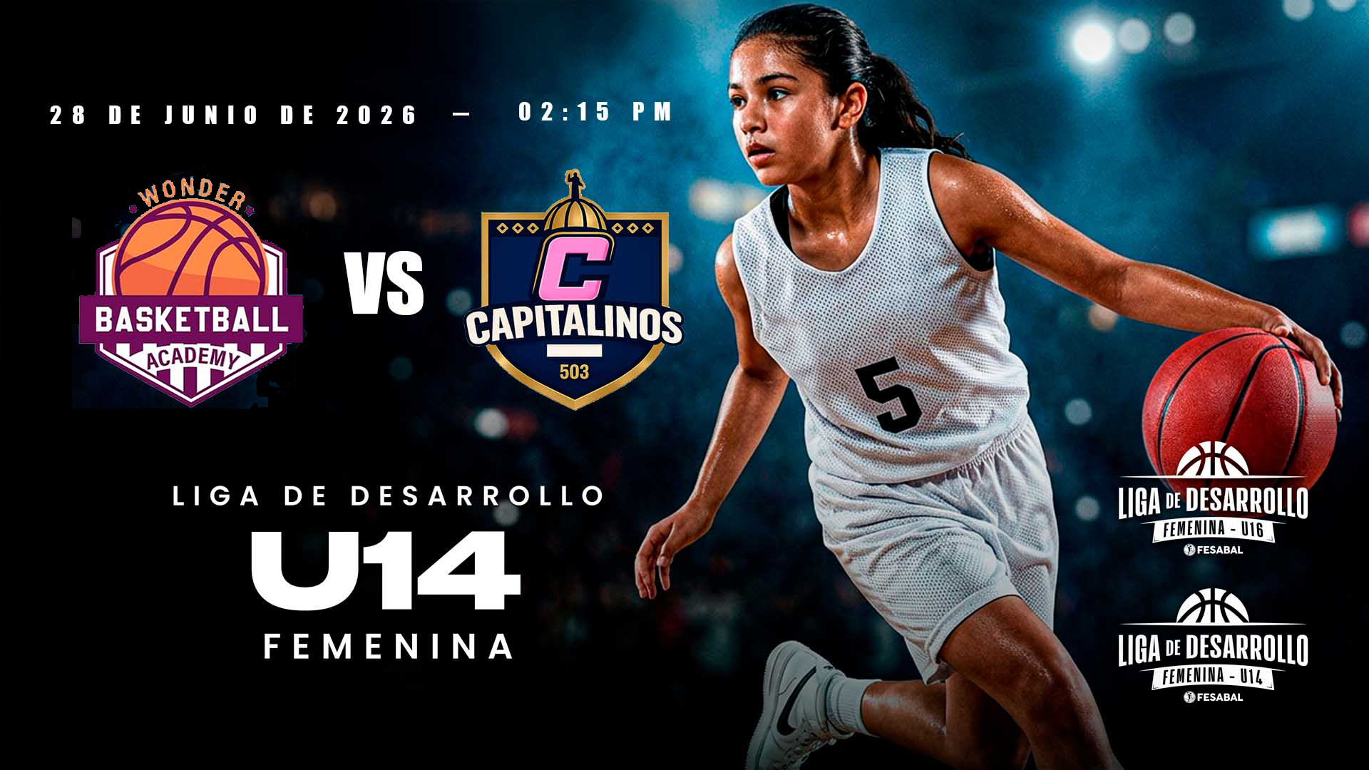 27 JUN | LD | U16 F | WONDER BKB ACADEMY vs CAPITALINOS 503 - AloudTV Sports