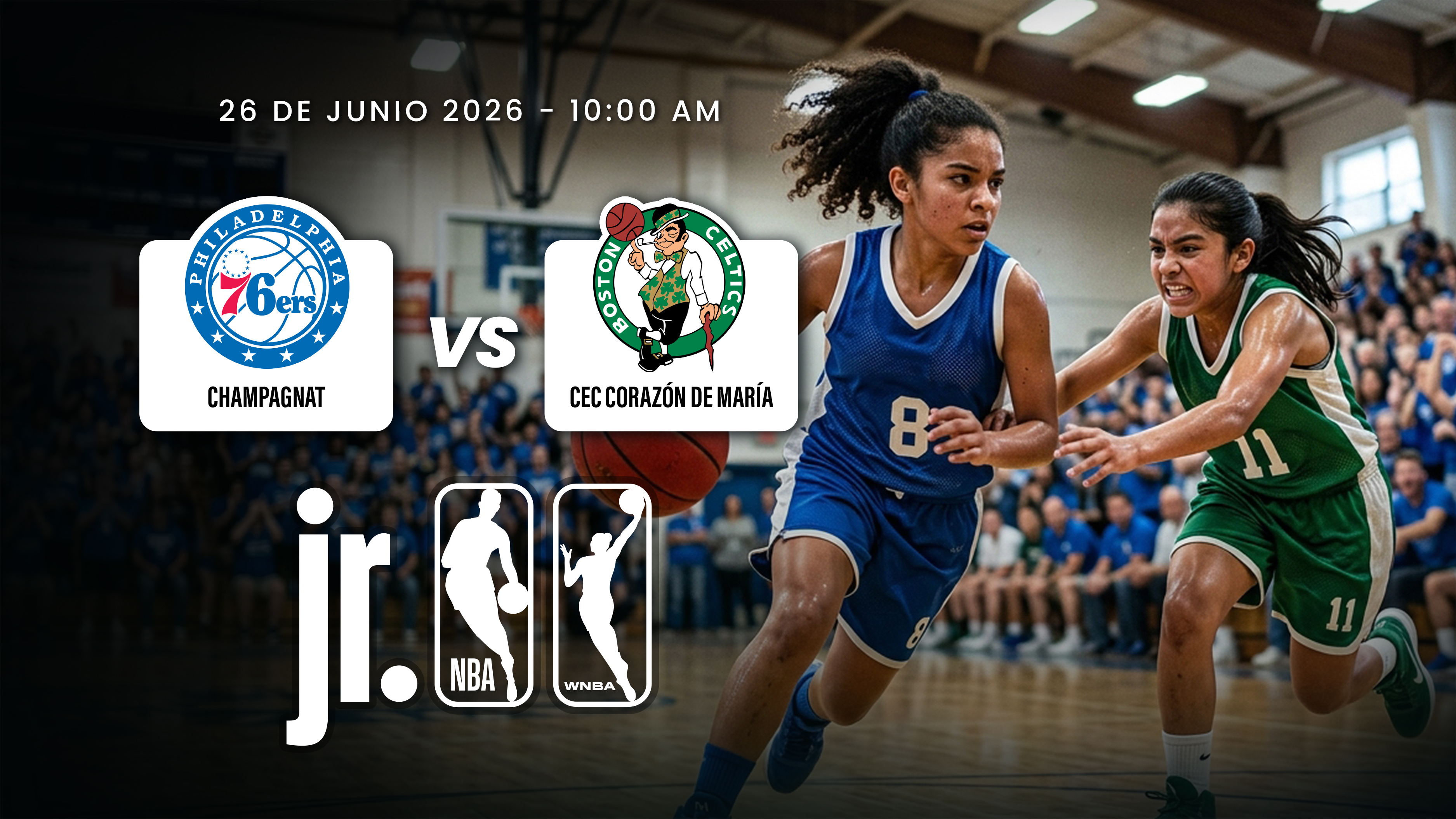 26 JUN | JDNE | JR NBA | FEM | 76ERS (CHAMPAGNAT) VS CELTICS (CEC CORAZON DE MARIA) - AloudTV Sports