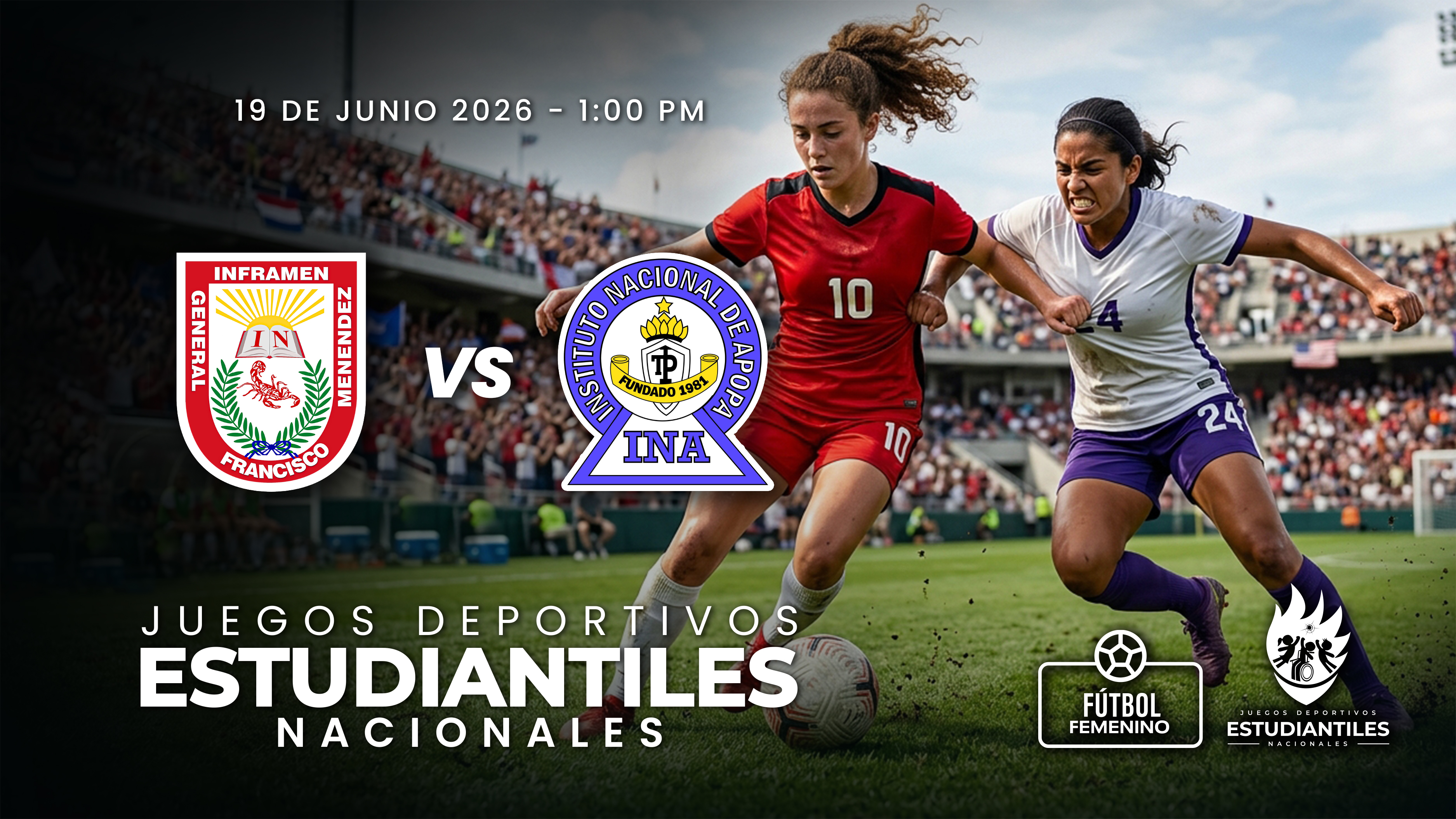 19 JUN | JDNE | FUTBOL | 17 FEM | FINAL | INFRAMEN VS INA - AloudTV Sports