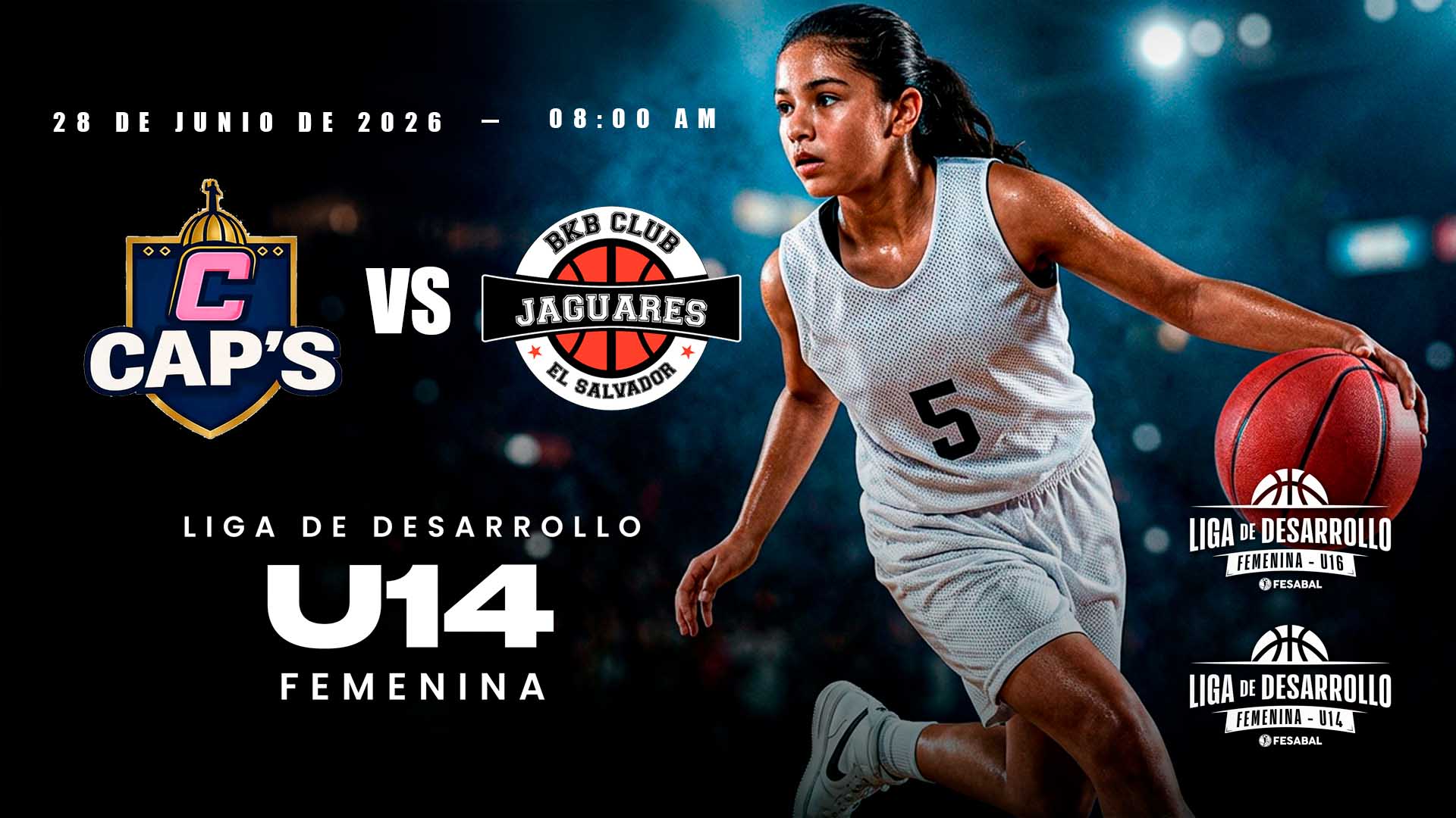 28 JUN | LD | U14F | CAPS 14F vs CLUB BKB JAGUARES 14F - AloudTV Sports