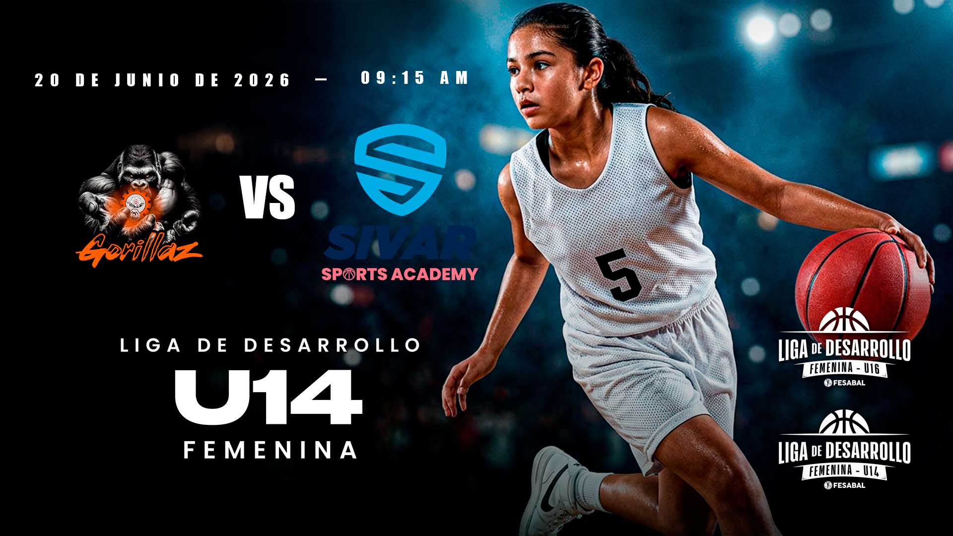 20 JUN | LD | U14 F | GORILLAZ vs SIVAR SPORTS ACADEMY - AloudTV Sports