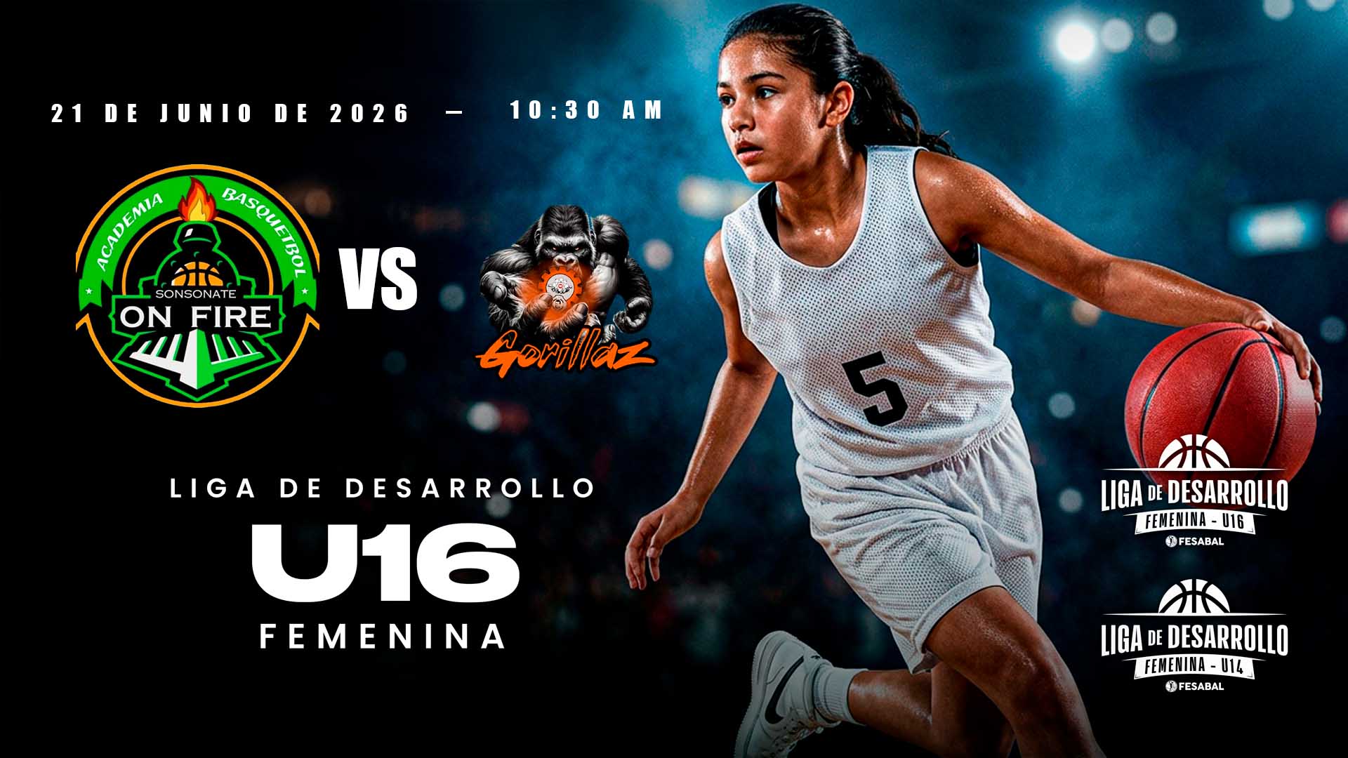 21 JUN | LD | U16 F | ON FIRE vs GORILLAZ - AloudTV Sports