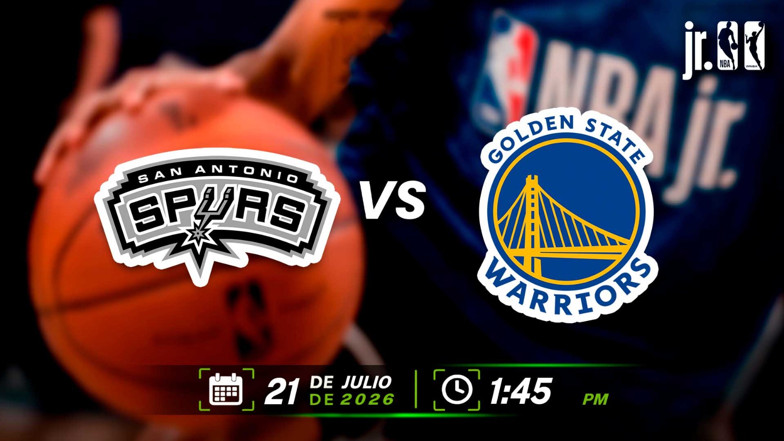 21 JUL | JRNBA | MASC | SPURS (COL. GARCÍA FLAMENCO) vs WARRIORS (COL. SANTA CECILIA) - AloudTV Sports