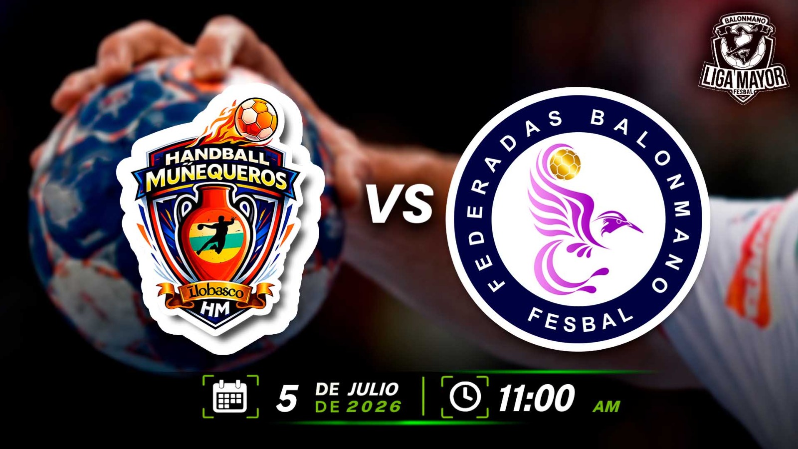 05 JUL | LIGA MAYOR DE BALONMANO | MASC | MUÑEQUEROS vs FEDERADAS  - AloudTV Sports