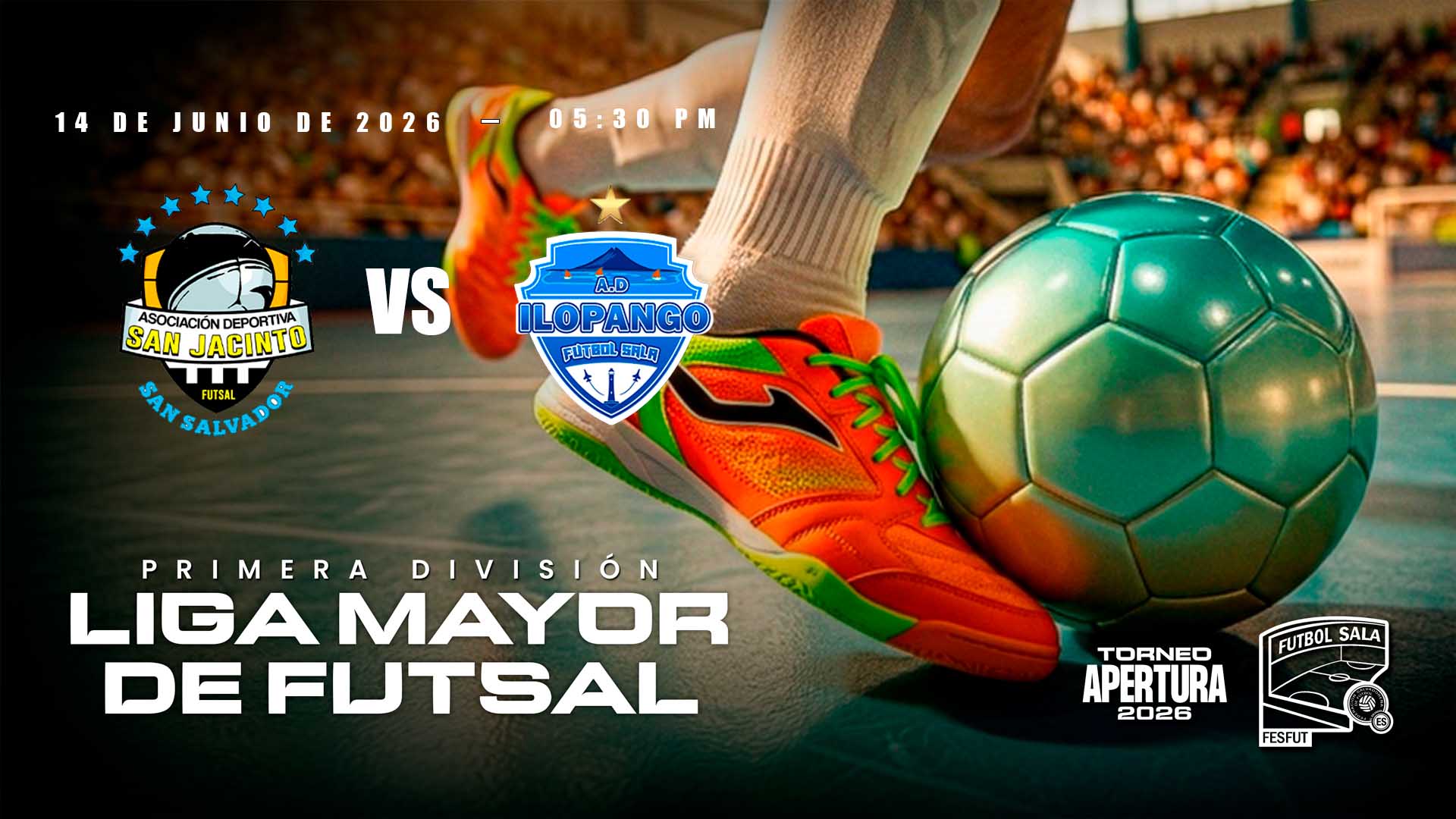 14 JUN | FUTBOL SALA | SAN JACINTO VS ILOPANGO - AloudTV Sports