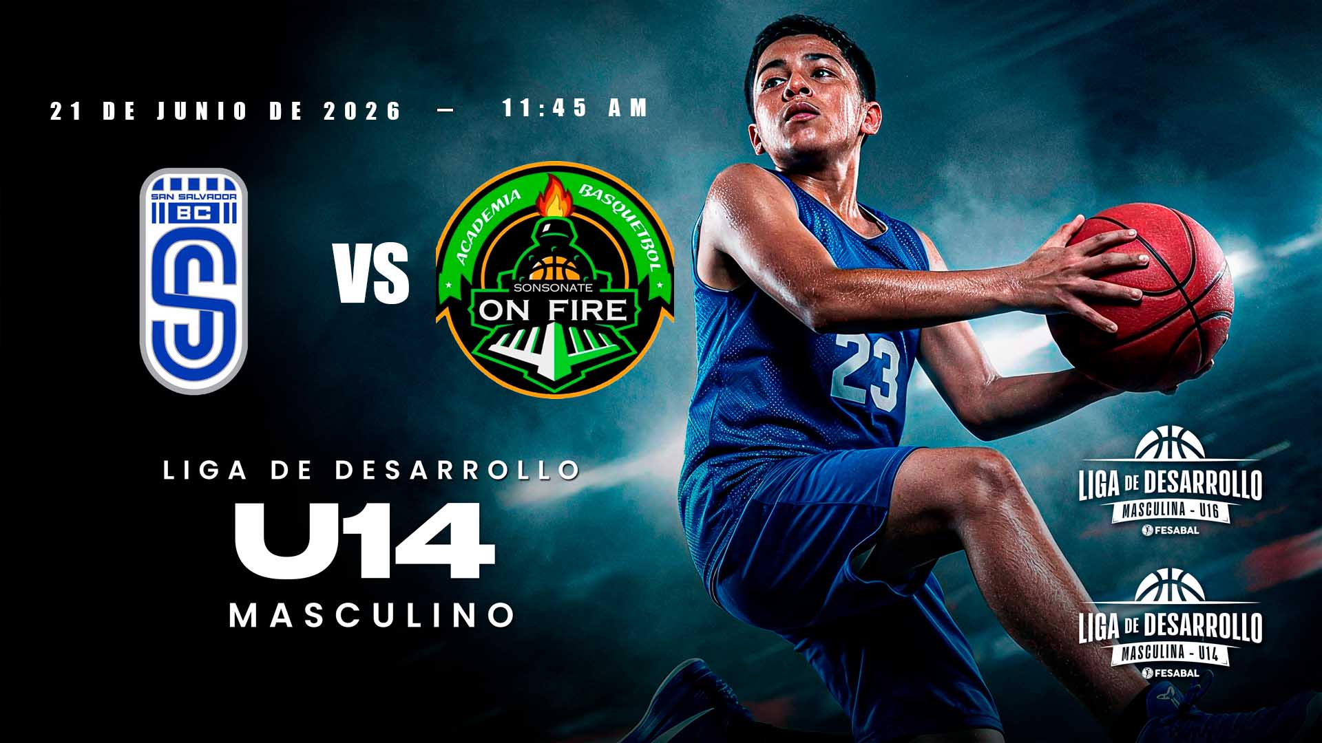 21 JUN | LD | U14 M | SAN SALVADOR B.C. vs ON FIRE - AloudTV Sports