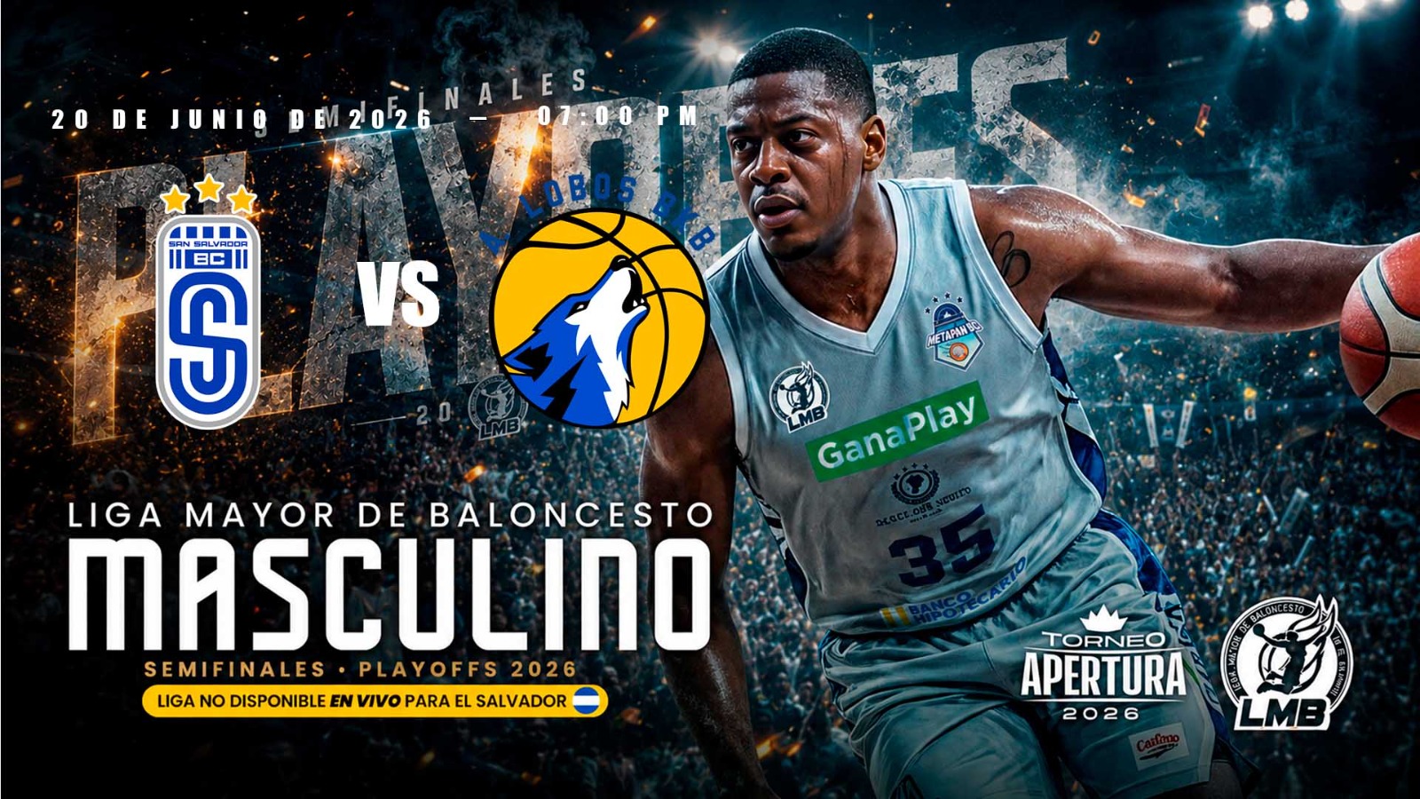 20 JUN | LMB | PLAYOFF | 2 SAN SALVADOR vs 3 LOBOS  - AloudTV Sports